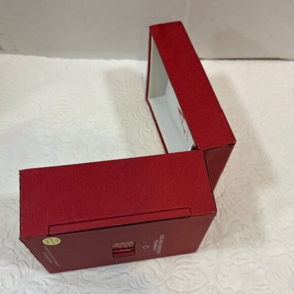 Anne Klein AK EMPTY Red Presentation Storage Watch Box Case 3"x3.75"x2.5 - Picture 6 of 13